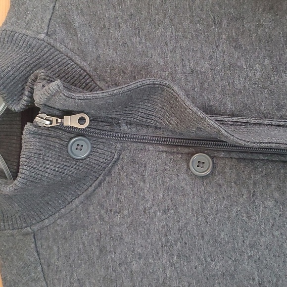 Apt 9 Mens L grey sweater jacket - Picture 2 of 5